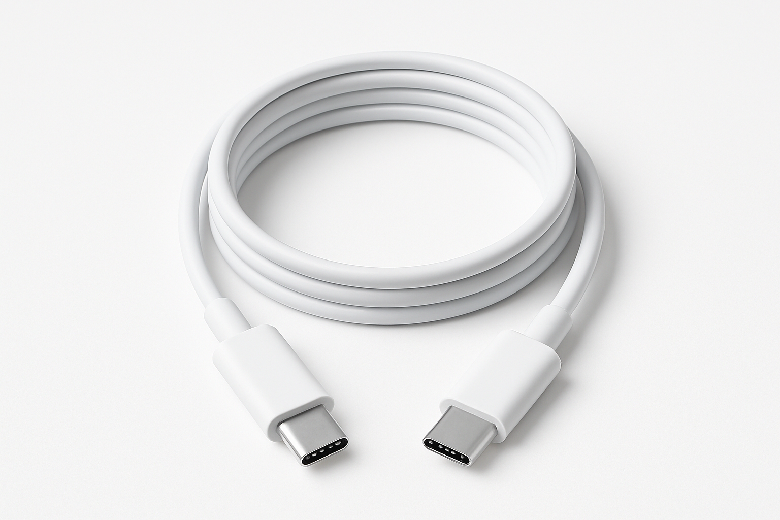 A white USB-C to USB-C 1m cable