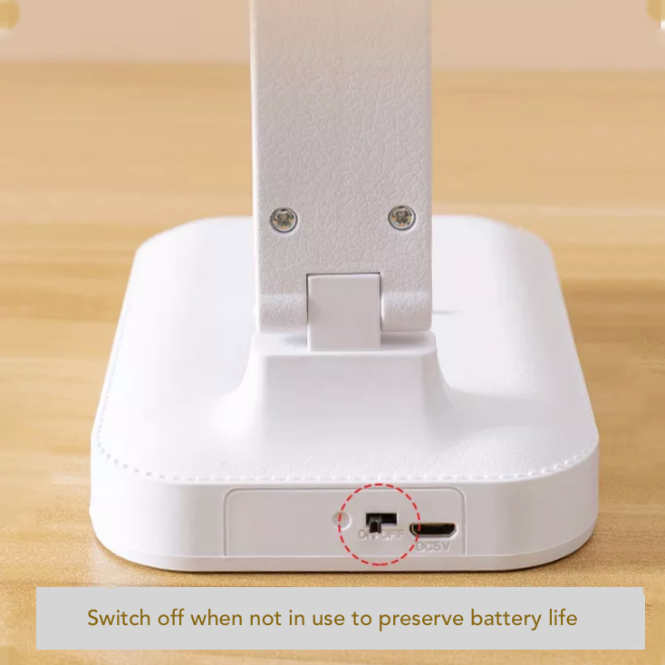Preserver battery life of USB rechargeable lamps